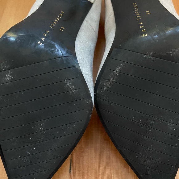 Zara faux suede high heels sz 8 - Picture 4 of 6
